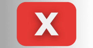 YouTube mistakes - a YouTube play button where the play symbol is replaced with an X