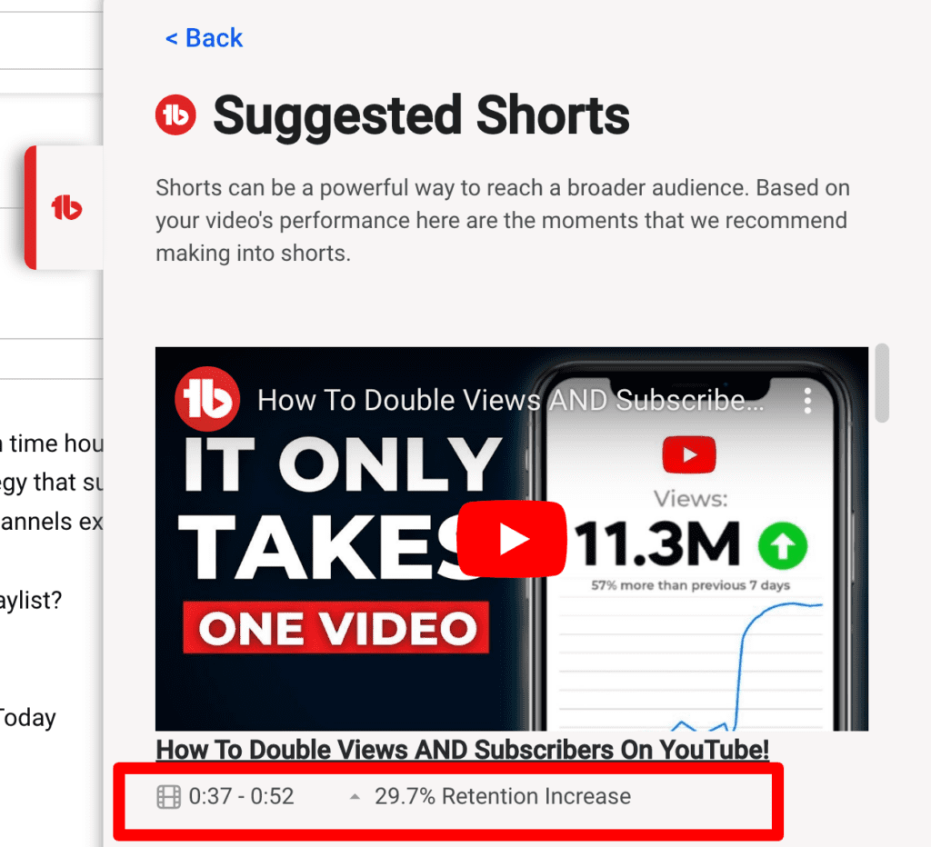 YouTube Shorts ideas: A screenshot of the TubeBuddy Suggested Shorts interface, including a video explaining why creators should create YouTube Shorts.