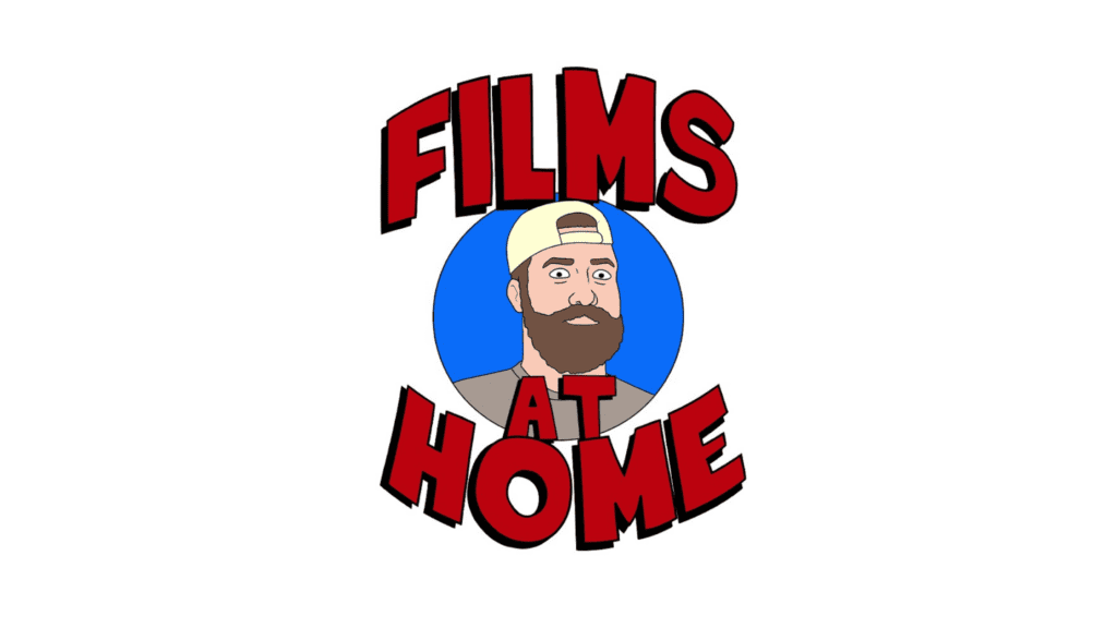 Films at Home logo with Jeff Rauseo and his physical media collection