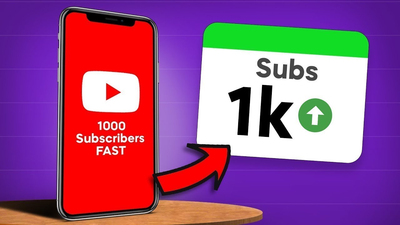 Graphic of how to get 1000 YouTube subscribers