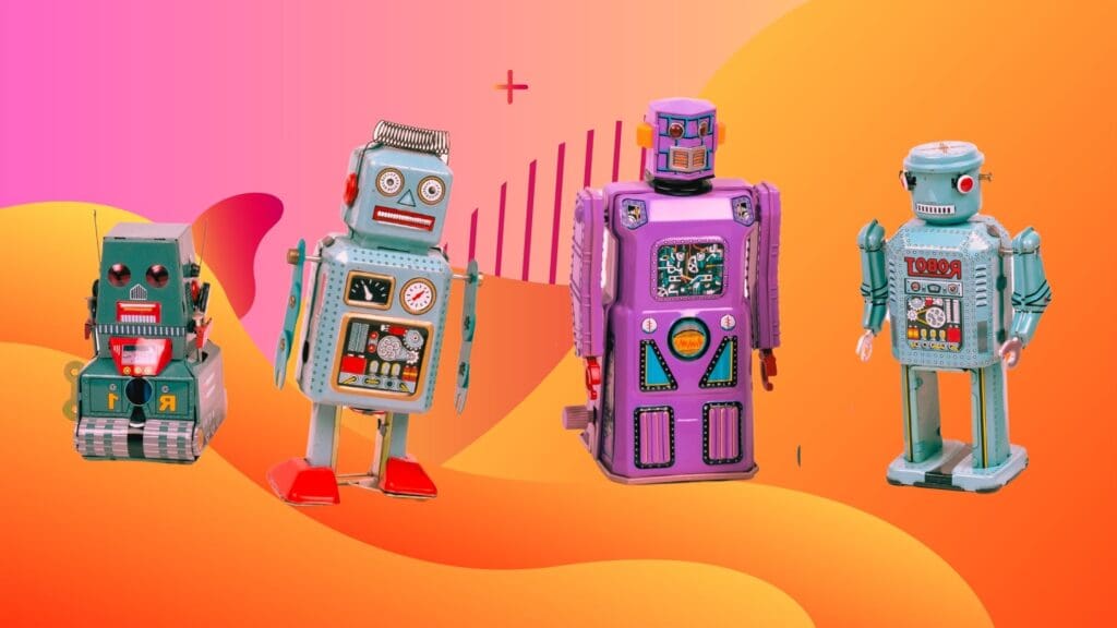 robots representing tubebuddy AI tools