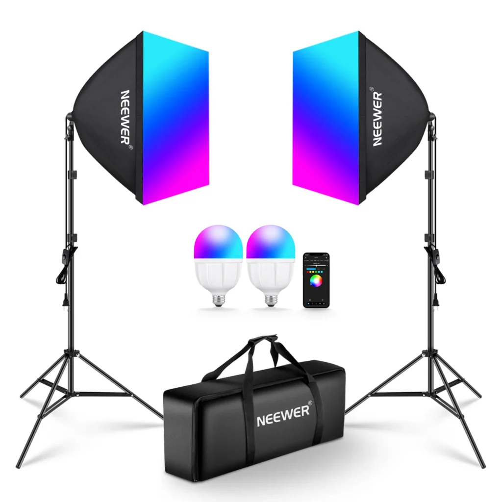Neewer NK800 RGB Softbox best video Light Kit with App Control