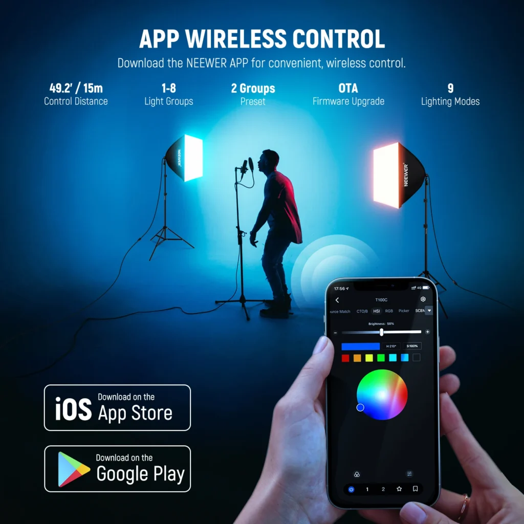 Video light with wireless control
