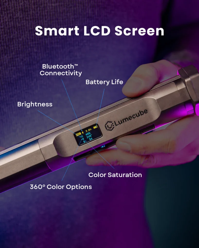 Lume Tube RGB Tube Light Mini with smart screen
