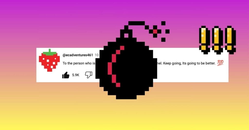 Hide YouTube Comments Malware depicted as an 8 bit bomb