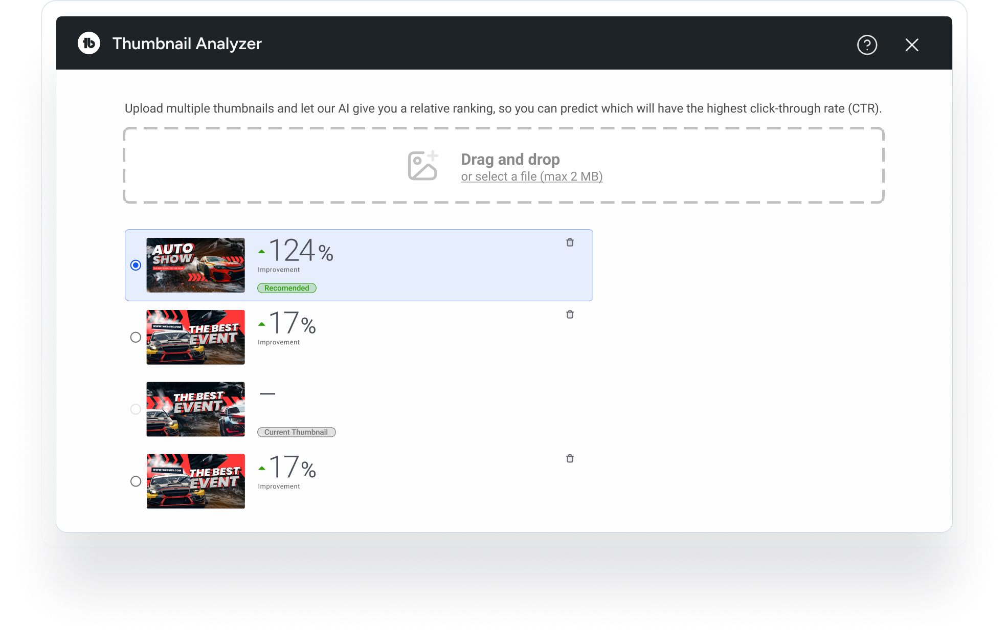 Thumbnail Analyzer